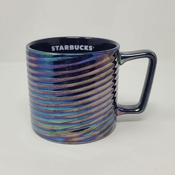 Starbucks Holiday 2020 Iridescent Rainbow Luster Swirl 12 oz. Coffee Mug - Picture 1 of 6